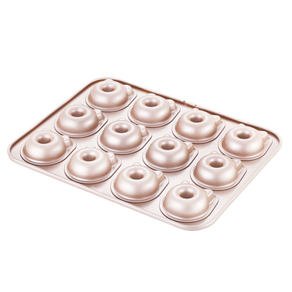 Molde para Hornear Pasteles con Forma De Panda De Gato De Dibujos Animados De 12 Tazas, Bandeja Antiadherente para Hornear Pasteles Estriados, Molde para Galletas, Galletas, Magdalenas Y Magdalenas