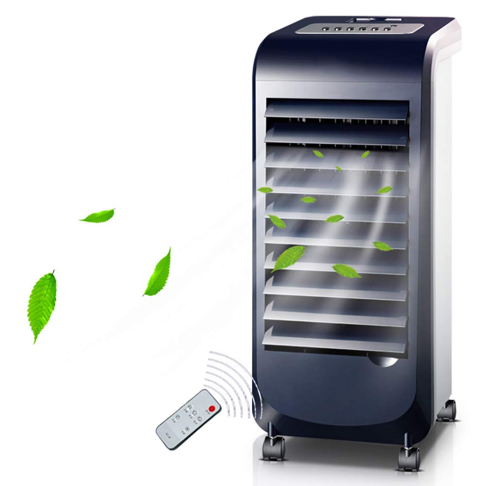 CurDecor Portable Evaporative Cooler Indoor,3-in-1 Air Cooler Natural Wind,Remote Control 120° Oscillation Air Conditioner Dark Blue