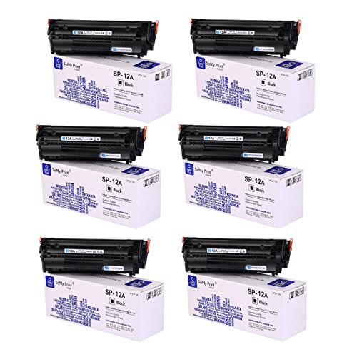 Image of 12A Toner Cartridge for HP 12A Q2612A High Yield Compatible for HP LaserJet M1005 MFP,1020,1010 /1012 /1018 /1022 /1022n /1022NW /3015 /3020 /3030 /3050 /3050z /3052 /3055 /M1319 /M1319F MFP (6 PCS)