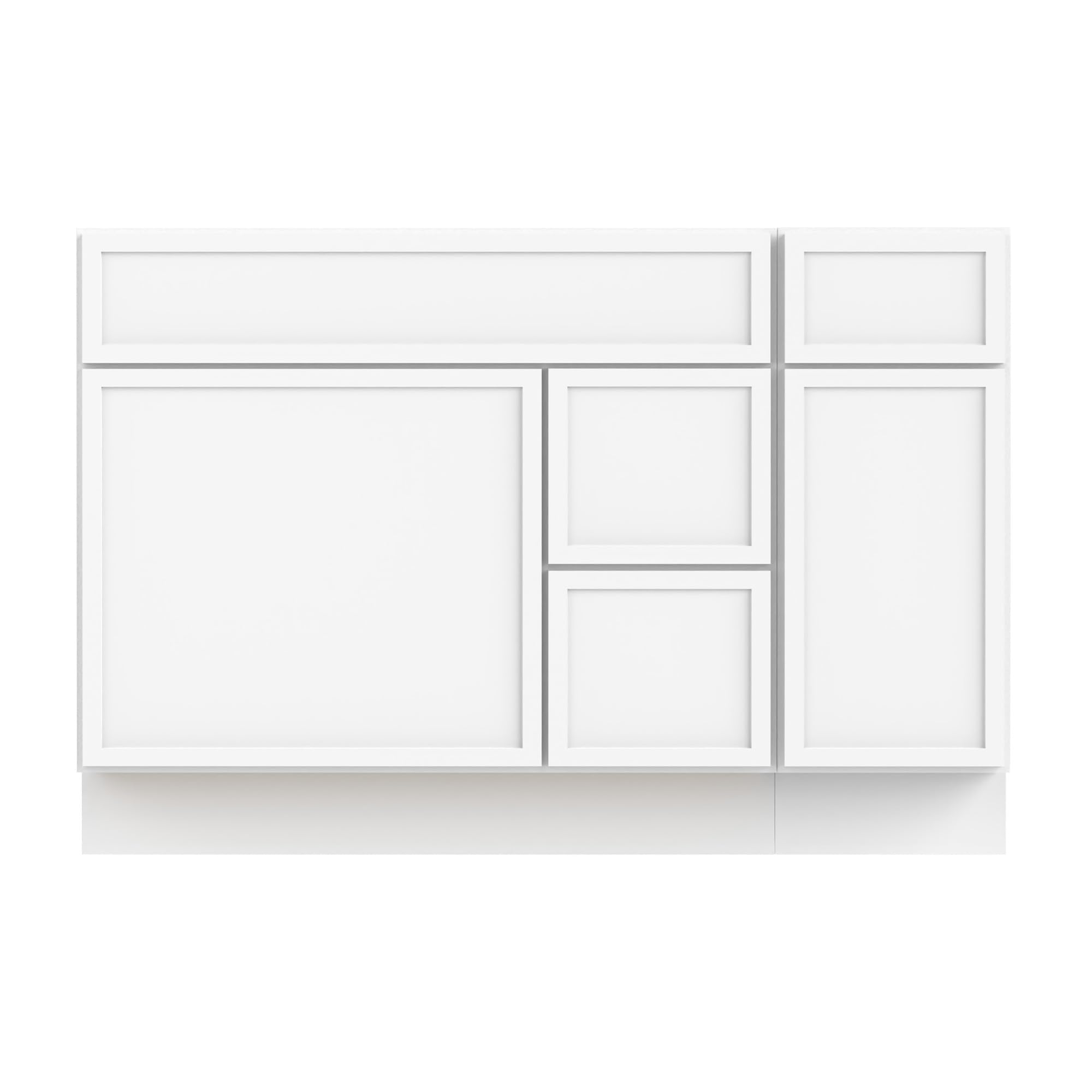 HOMEBEYOND 48 Inch Bathroom Vanity Cabinet Without Top,Unassembled Bathroom Vanity Storage Base Cabinet with Door and Shaker Drawer,Sturdy Floor