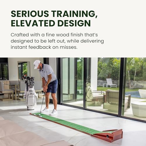 Image of Perfect Practice Putting Mat & Chipping Net, Indoor & Outdoor Putting Green, Chipping Mat for Home & Office, Premium Golf Training Aids for Putting Practice with Realistic Turf, Golf Gifts for Men