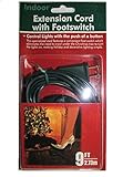 9 Foot Christmas Extension Cord with On/Off Foot Switch - - Green Christmas Tree Extension Cord with Foot Button - 3 Outlets & Polarized Plug - UL Listed