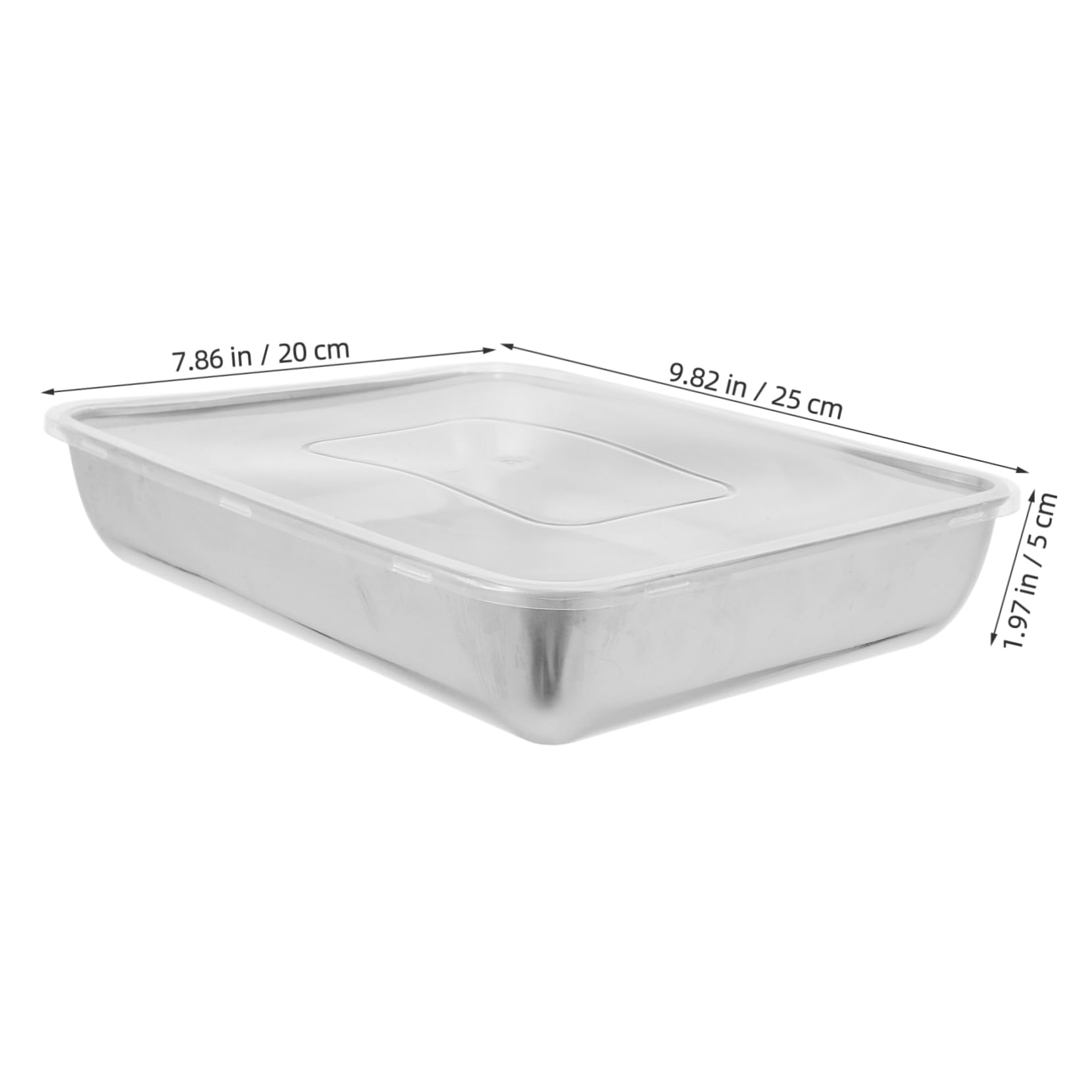 Luxshiny Stainless Steel Baking Tray with Lid Multi Purpose Oven Pan for Roasting Serving and Food Storage Easy to Clean