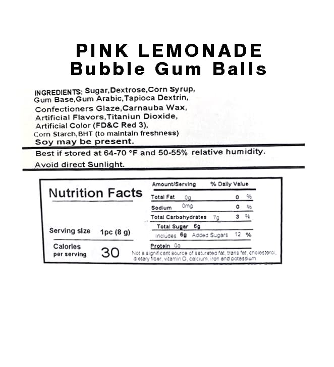 Miniatura 5 de SweetGourmet Bolas de goma de mascar de limonada rosa  1.5 libras