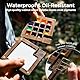 Funto Mini Wasserfarben-Set, All-In-One Nussholz 15-Farben Premium Pocket Travel Paint Kit, mit Crossbody-Tasche, Wasserfarben-Tagebuch, Metallklammer,Malwassertasse