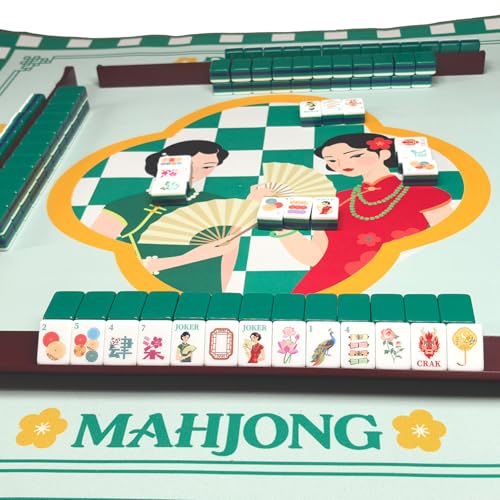 Tapete Mahjong estilo chino 31.5x31.5 pulgadas goma miniatura 7