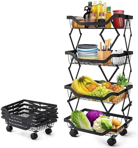 Cesta De Frutas Y Verduras Para Cocina, Organizadores De Piso De