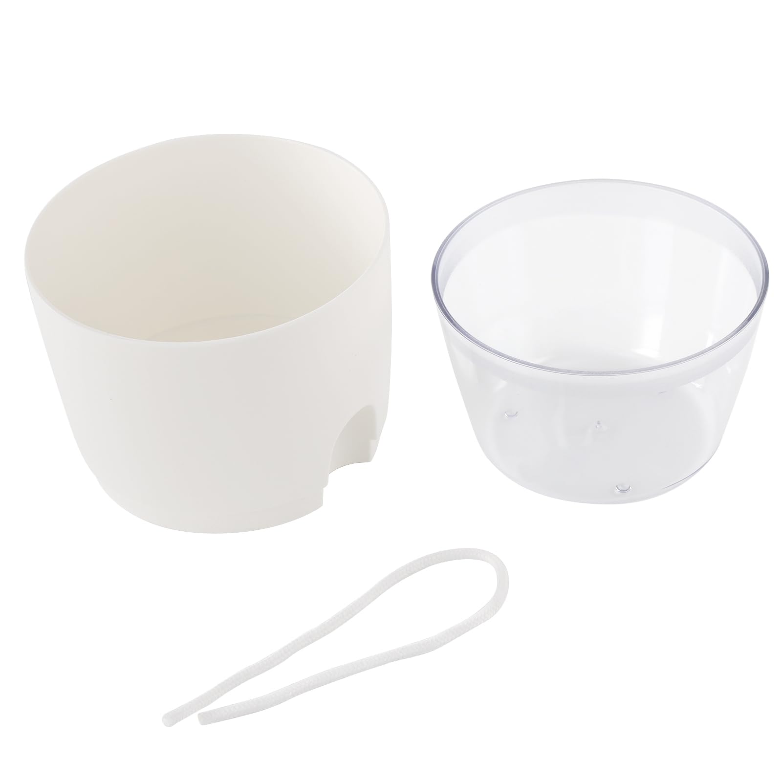 6 vasi autoirriganti, colore bianco, 15 cm, auto-irrigazione, con sistema di irrigazione per piante da interno
