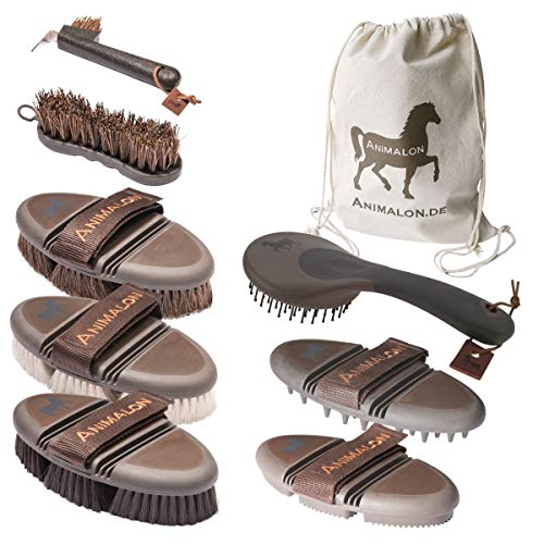 Animalon CareFlex CareFlex Paardenhaar-karaat, stengels, glansborstel en massage-streep, cardetsche, manen- en…