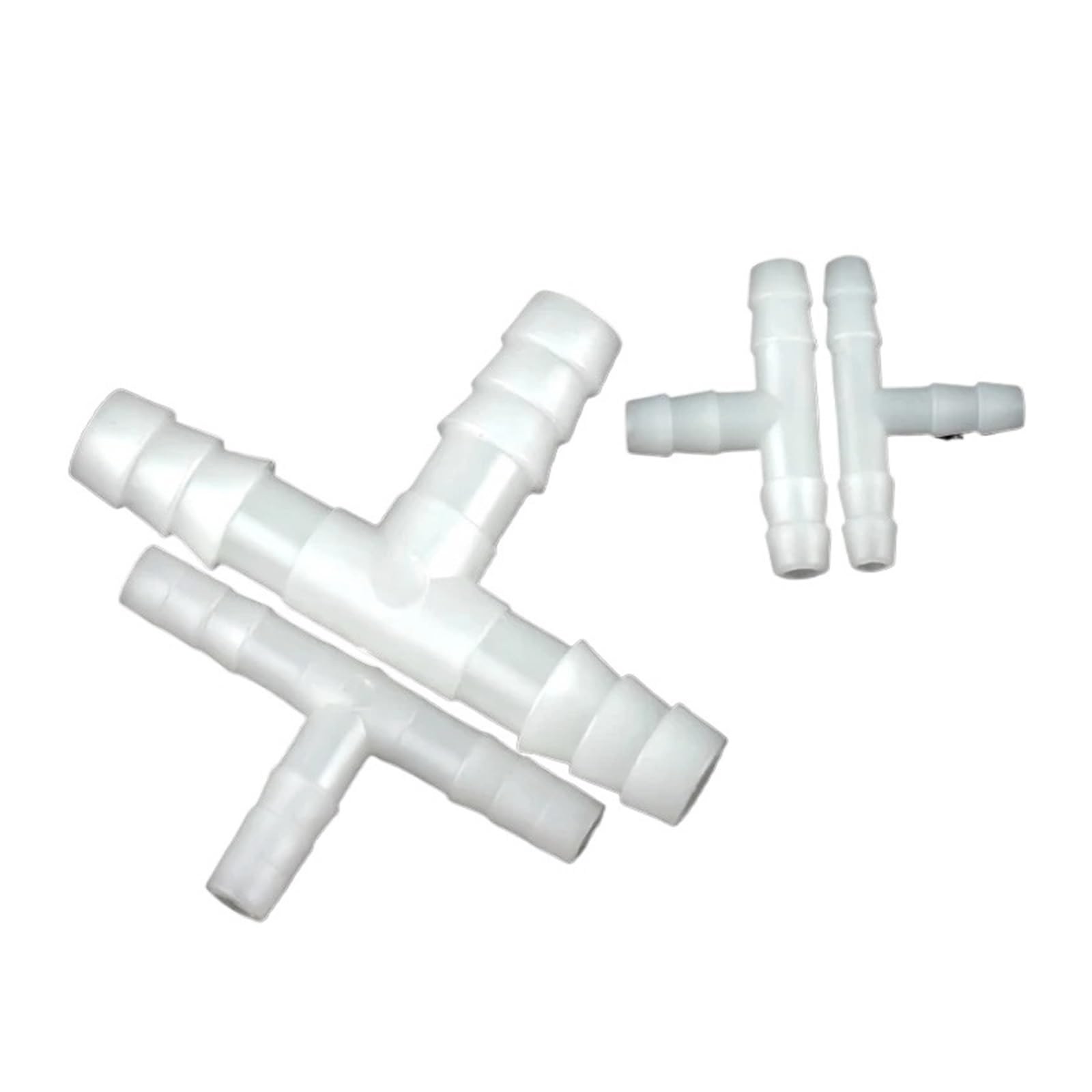 3~100PCS 4~26mm Connettore a T bianco PE Pagoda Giunti for tubi flessibili Irrigazione del giardino Accessori in plastica Adattatore for acquario(16mm,100 pieces)