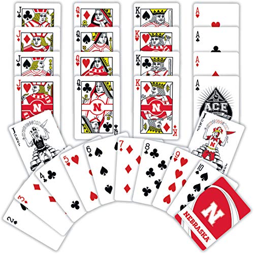 Image of MasterPieces Family Games - NCAA Nebraska Cornhuskers Playing Cards - Officially Licensed Playing Card Deck for Adults, Kids, and Family