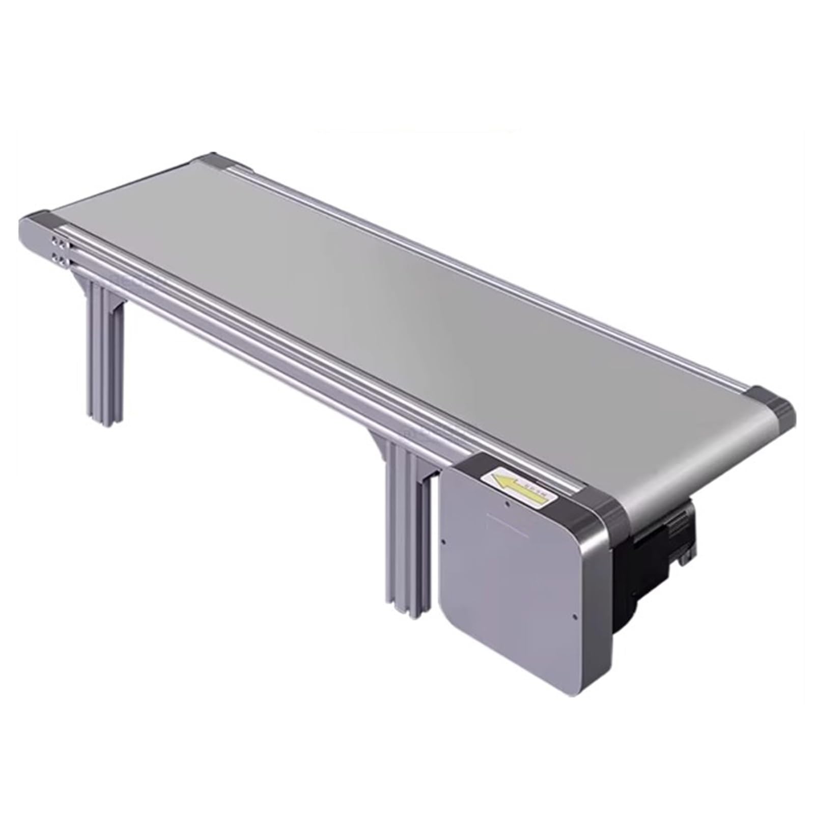 Máquina transportadora de banda plana de aleación de aluminio velocidad ajustable 18 x 50 cm