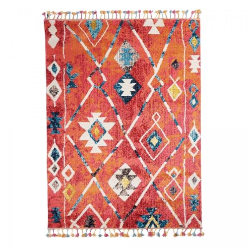 1A2T - Tapis Berbere - Tapis Entree Interieur 40x60 cm Multicolore - Tapis Salon Design Moderne -...