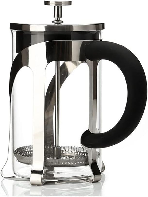 French Press Pot Coffee Household Filter Transparent Glass Tea Maker Stainless Steel Hand-brewed Cup