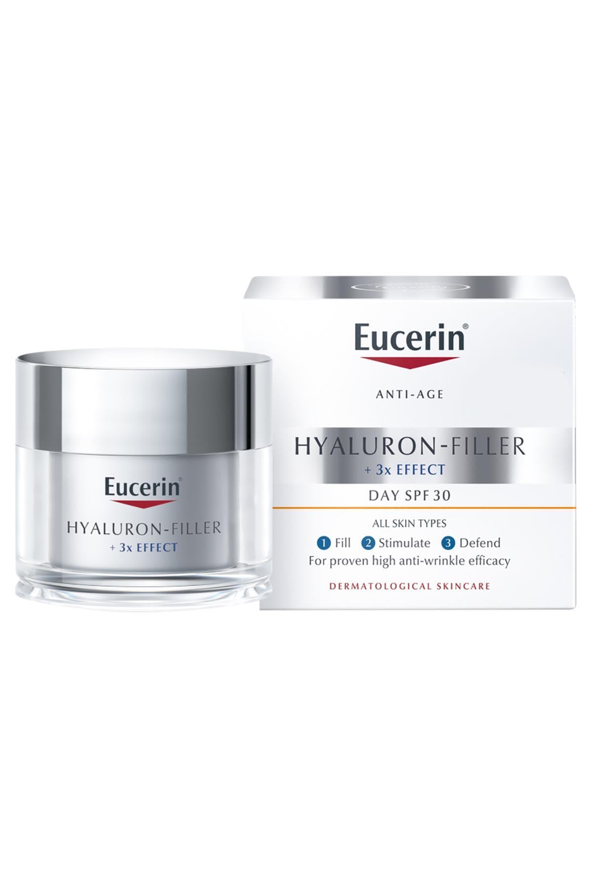 Hyaluron-Filler Day SPF 30 50ml, Anti-Wrinkle Day Cream for Refined Skin, Nourishing Triple-Effect Anti-Ageing Moisturiser with Hyaluronic Acid