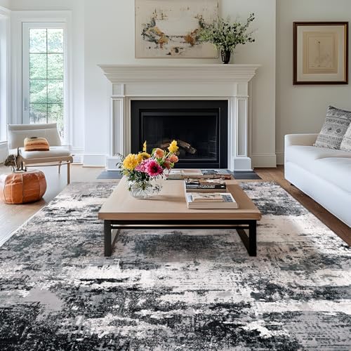 MAST DOO Tapis de salon moderne, abstrait, lavable, antidérapant, grand 160 x 230 cm
