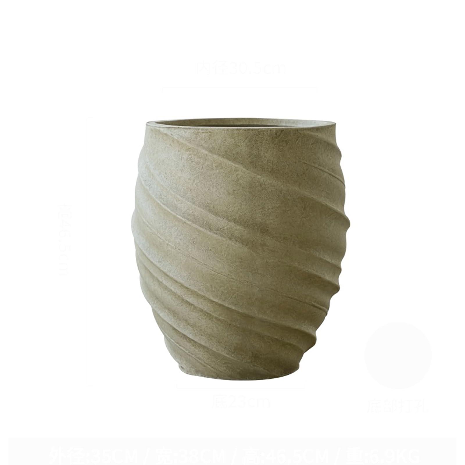 Pots de fleurs modernes Yofab avec drainage bac a plante interieur exterieur