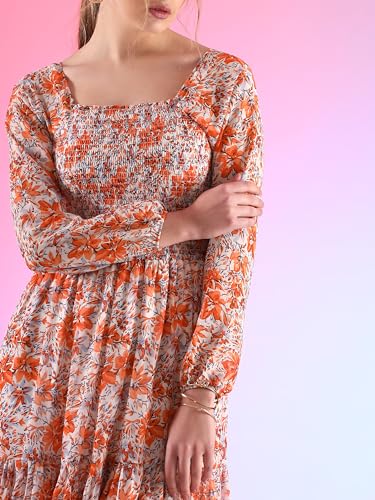 Image of Sheetal Associates Women's Georgette Printed Casual Maxi Fit and Flare Dress