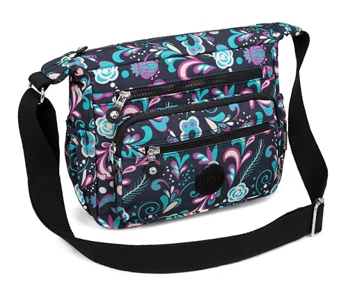 Image of Pealwel Women Shoulder Handbag Roomy Multiple Pockets Bag Ladies Crossbody Purse Tote Top Handle Satchel
