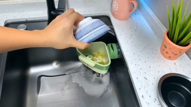 NNBWLMAEE Spülen-Siebkorb Mit Saugnapf - Eckablage Für Küchenspüle Blau