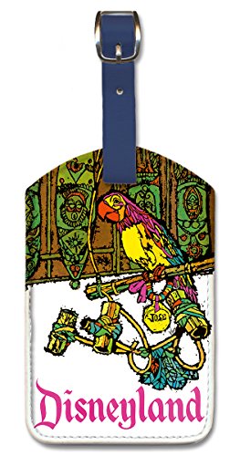 Disney Luggage Tags for Suitcases by Jebavy - Leatherette Suitcase Tags & Key Tag for Travel, Disney Accessories for Trip by Pacifica Island Art - Disneyland Tag for Vacation