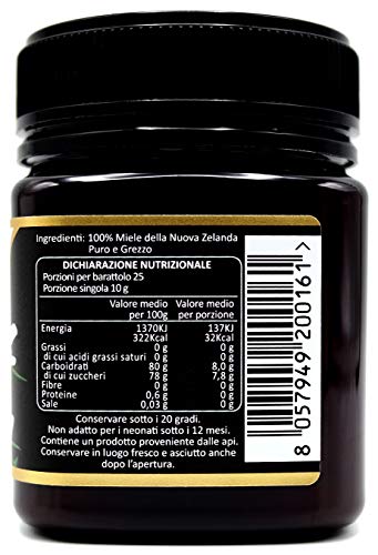 Manuka Honing 100+ MGO 250 gram. Geproduceerd in Nieuw-Zeeland, actief en rauw, 100% zuiver en natuurlijk. Getest op… - Afbeelding 4