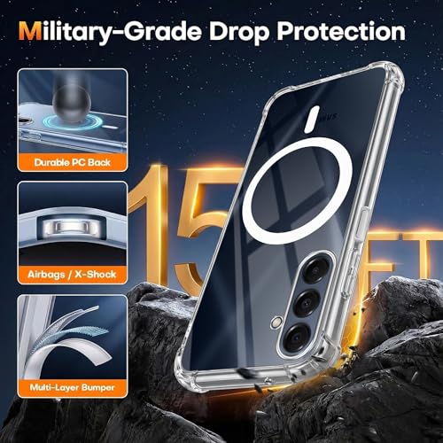Image of Jkobi Shockproof Crystal-Clear Back Cover for Samsung Galaxy A16 5G (Magsafe Wireless Support | Drop & Camera Protection | Hard Polycarbonate)