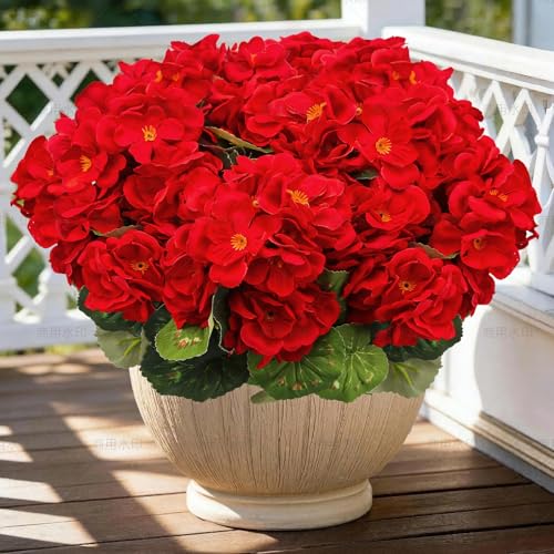 FULLMUSIC Artificial Flowers for Outdoor - UV Resistant & Realistic