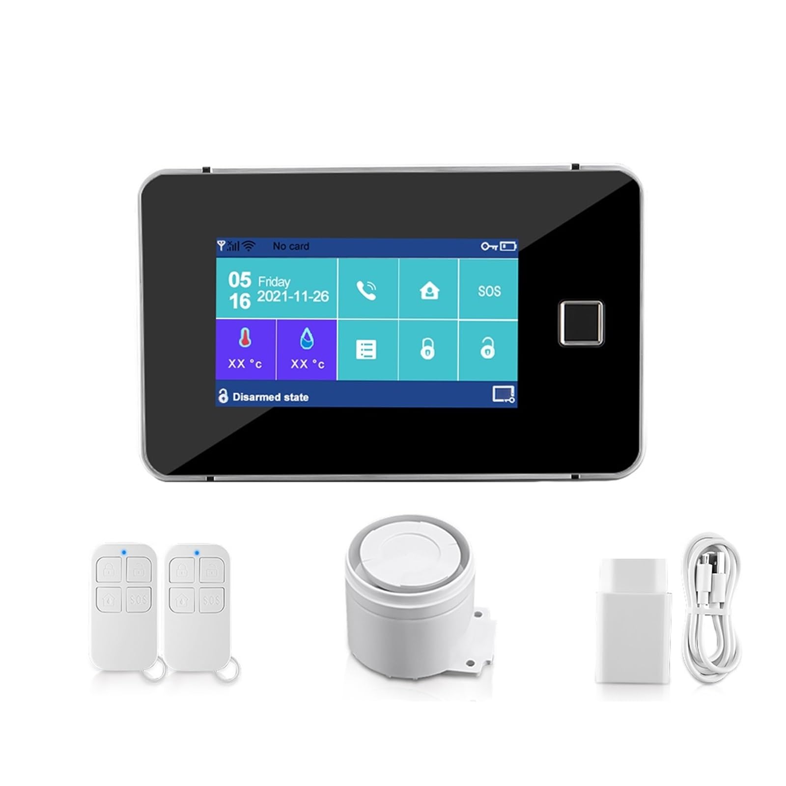 Inteligentny System Alarmowy GSM WIFI WiFi Alarm Bezprzewodowy Dom Kontrola Aplikacji S0S Antykradzieżowy Kompletny System Alarmowy(A)