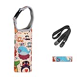 SWISSWIN(スイスウィン) 水筒カバー ケース ペットボトルホルダー ショルダー ボトル 肩かけ キッズ 子供 大人 500ml 600ml 保温 保冷 男女兼用 (クジラ)