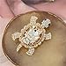 Cute Tortoise Brooch for Women,Rhinestone Crystal Turtle Tortoise Shell Brooch Pins Vintage Animal Lapel Pins Fashion Clothing Accessories Decorative Jewelry Mother's Day Easter (White)