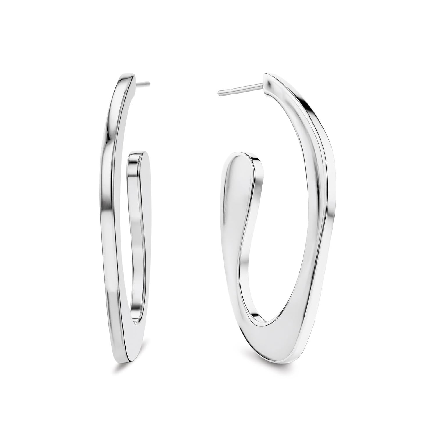 Calvin Klein Women's HARMONIOUS CONNECTION Collection Hoop Earrings in Stainless Steel Embellished with Crystals - 35000689
