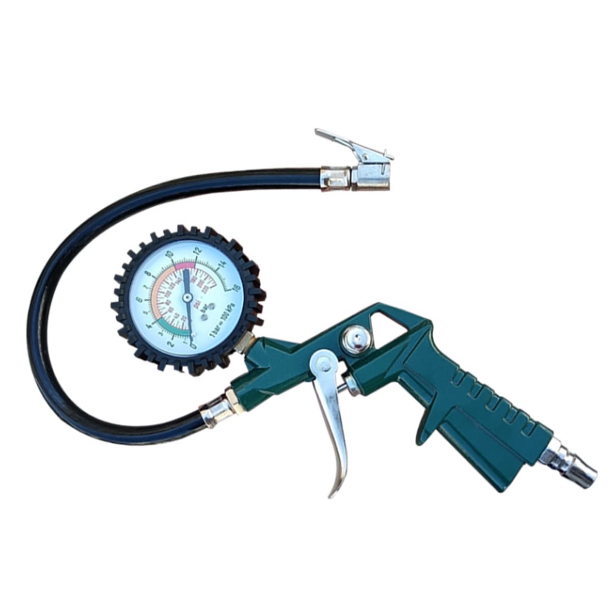 Tyre Pressure Gauge, Tire Heavy Duty Inflator 0-255 PSI for Car Truck Bicycle Motorcycle