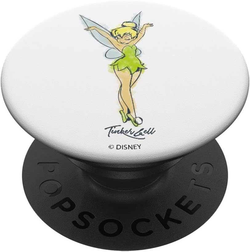 Disney Peter Pan Tinker Bell Watercolor Portrait PopSockets Adhesive PopGrip