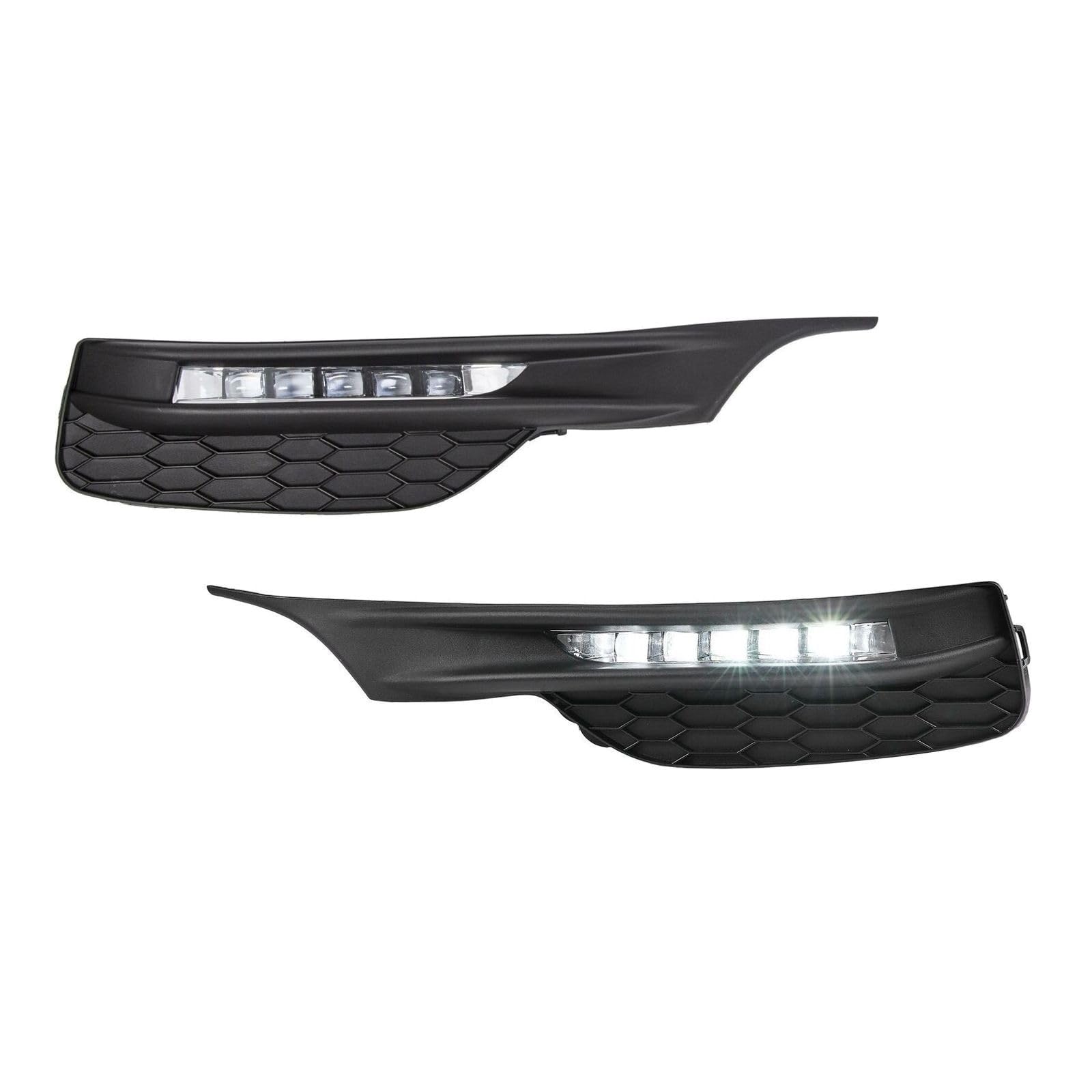 Hyiccoes 2pcs Fog 12V Front Side ABS Black Housing Clear Lens Lights Bumper Lamps+Wiring+Switch for Honda for Accord Ex-L/LX-S/Sport 2016-2017