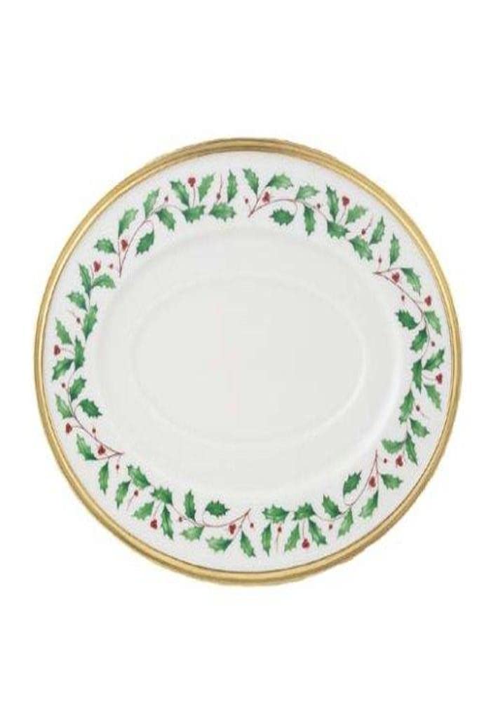 Lenox Holiday Gold-Banded Ivory China Sauceboat Stand