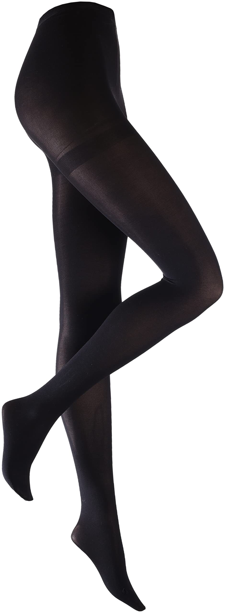 Cosyfeet Women's Black Extra Roomy Semi‑Opaque Tights 40 Denier - L
