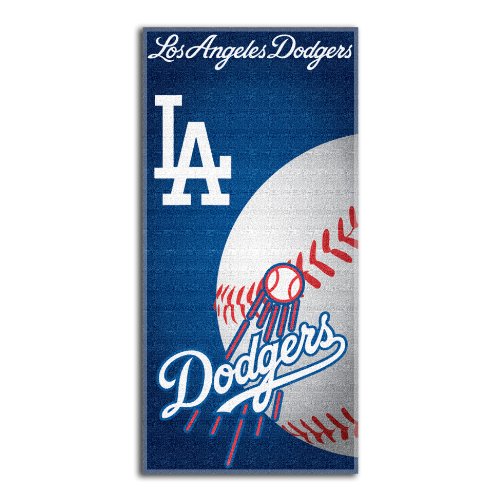 MLB Los Angeles Dodgers Emblem Beach Towel, 28 x 58-Inch