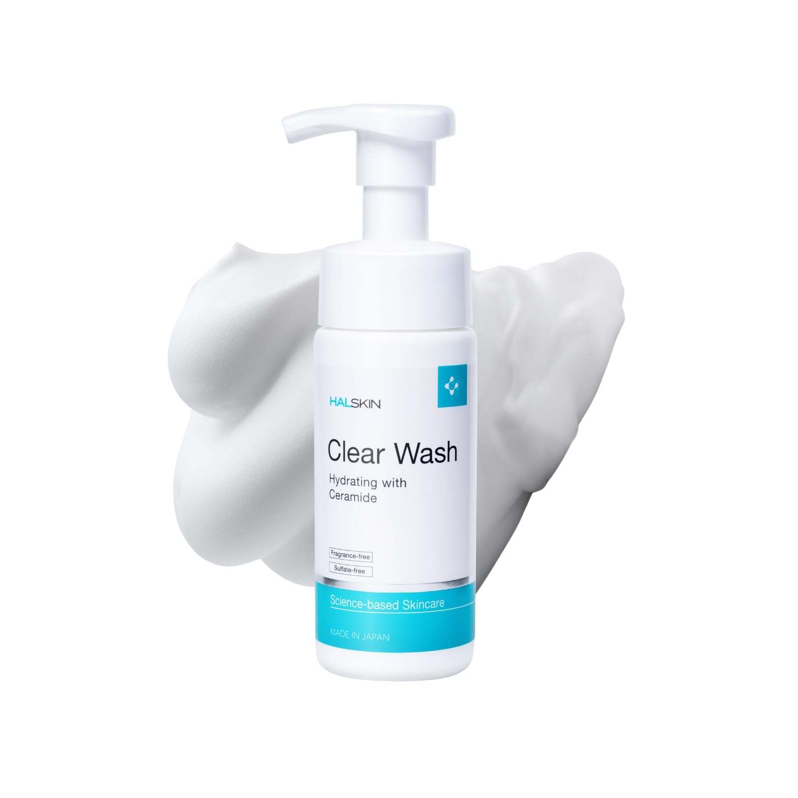HALSKIN（ハルスキン）クリアウォッシュ 150ml 泡洗顔料 [ サリチル酸 セラミド ] 毛穴ケア 洗顔フォーム 低刺激 敏感肌 日本製【こばとも先生監修】小林智子