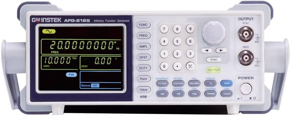 GW Instek AFG-2125 Arbitrary DDS Function Generator with Counter, Sweep, AM, FM and FSK Modulation, 0.1Hz to 25MHz Frequency Range