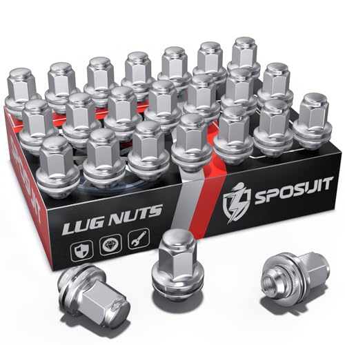 Image of Sposuit 24 Pcs M12x1.5 Chrome OEM Factory Lug Nuts, for Toyota, 37mm Length