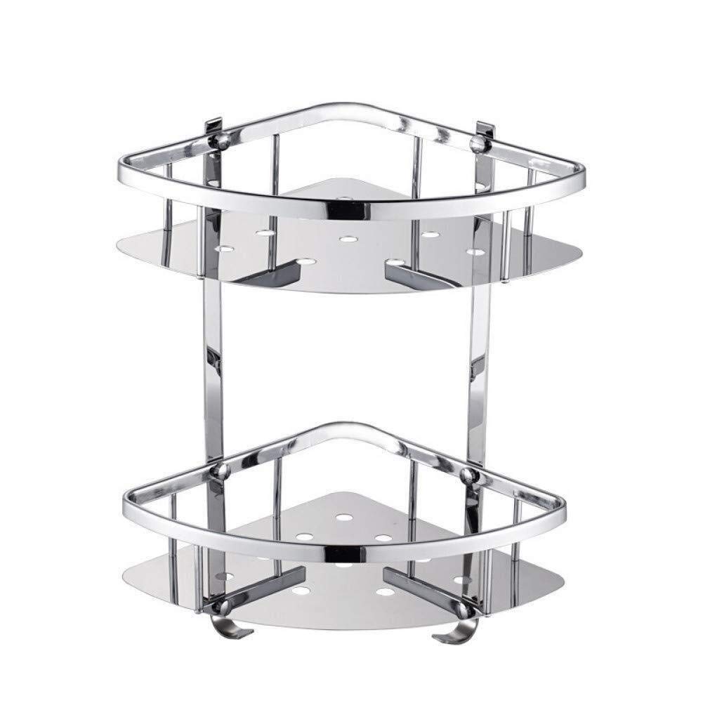 Towel Shelf Bathroom Shelf Deluxe 304 Stainless Steel Double Tiers Corner Shower Bright Basket Shelf Tidy Rack Caddy