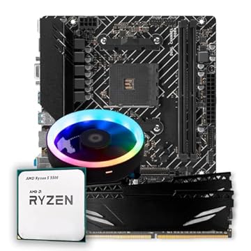 Kit Upgrade Gamer, Processador AMD Ryzen 5 5500 + A520M + 16GB DDR4