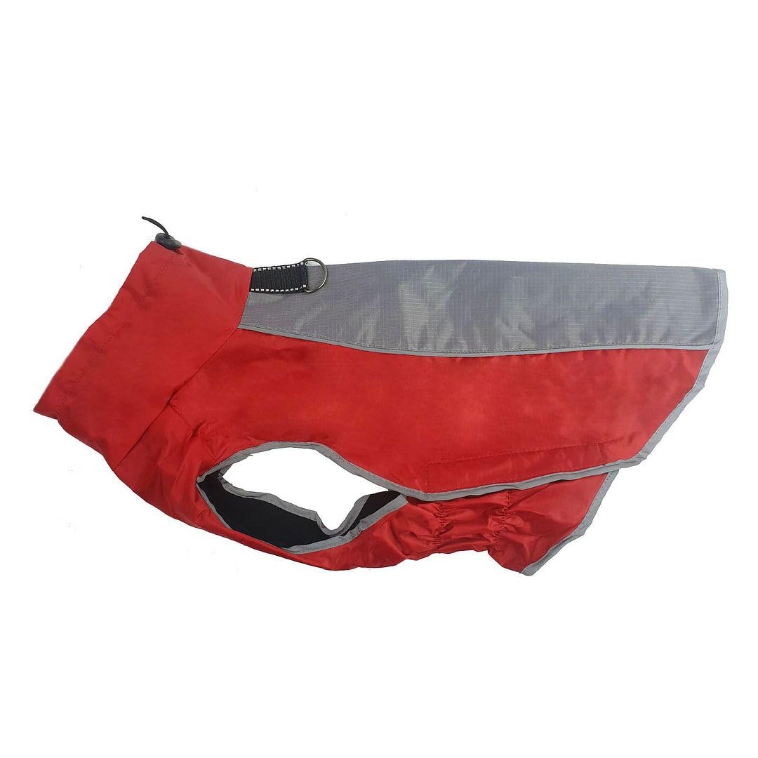 Happy Hounds Showerproof & Windproof Reflective Dog Coat – Warm Fleece Lined Jacket Autumn/Winter Vest with Strong Hook & Loop Closures