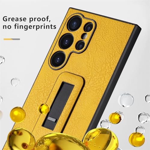 Coque Samsung S22 en cuir bleu premium avec béquille intégrée discrète - 5