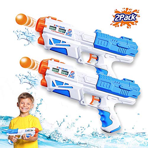 ZHENDUO 2Pcs Water Gun, Super Soaker Water Guns Power Popper Gun 500CC Squirt