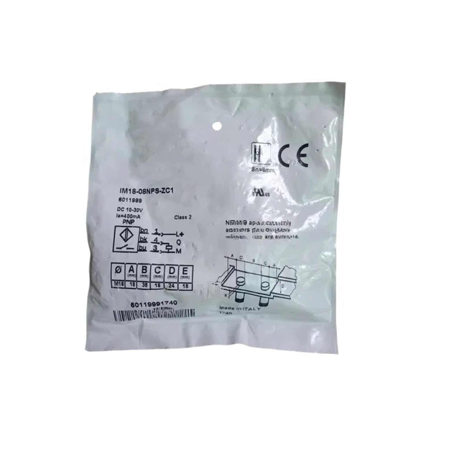 XDDQWSWA Proximity switch 6011999 IM18-08NPS-ZC1