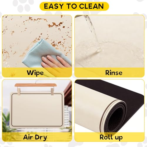 Tapis de nourriture pour animaux absorbant et séchage rapide