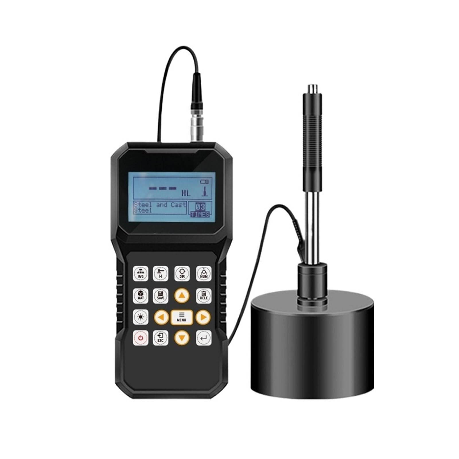 Durometro Digitale Portatile Leeb con Blocco per Prove su Metalli Display OLED ad Alta luminosità Gamma 170-960HLD(HN200C+Test Block+C Sensor)