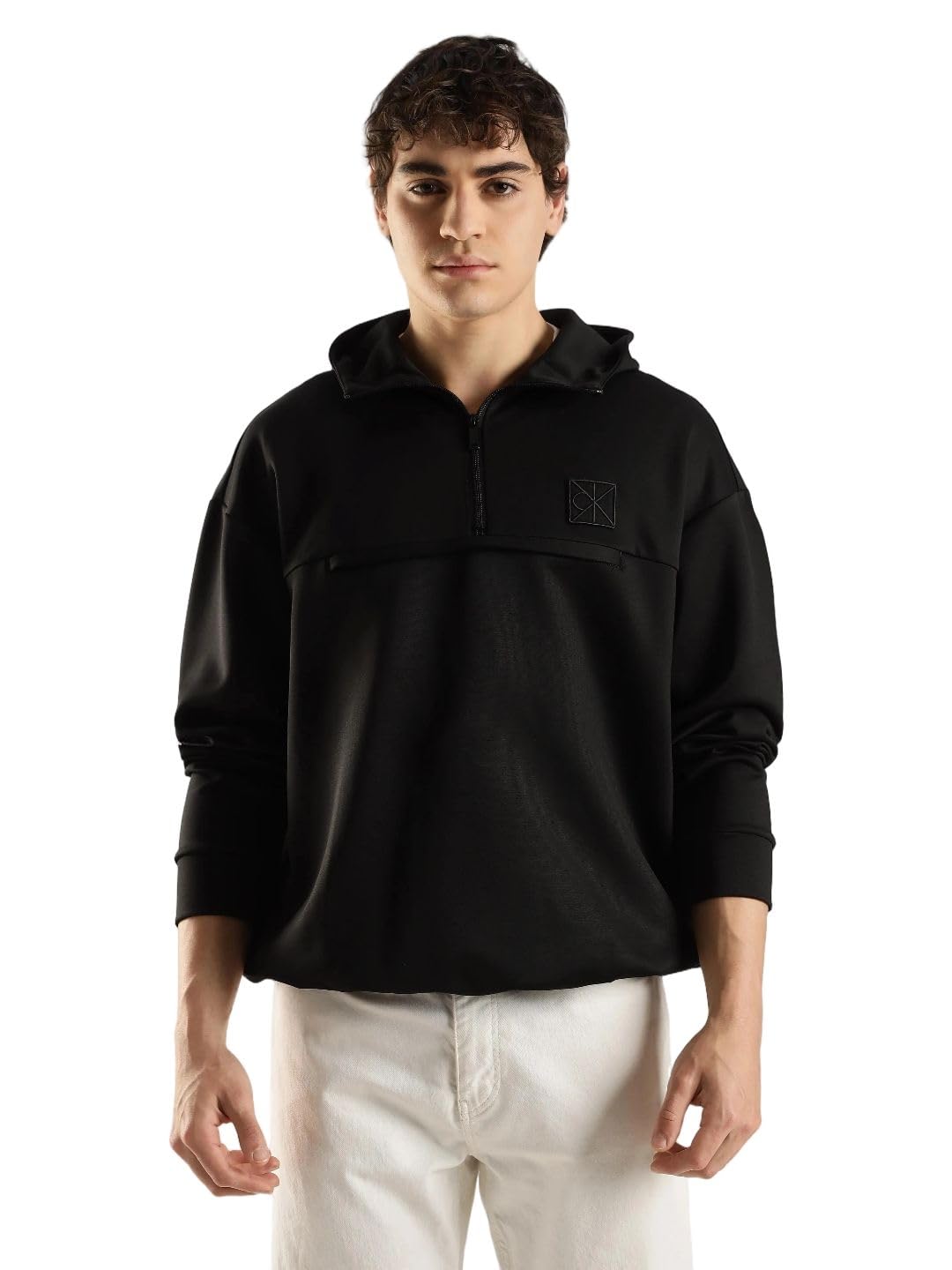 calvin klein jeans Solid Oversized fit Polyester Sweatshirt-picture-20
